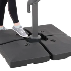 67.9lbs Square Deluxe Patio Base For Heavy And Offset Umbrella Gray - CorLiving -Garden Furniture Discounts GUEST e09f93e2 5aab 48e7 9100 4eb839b7f469