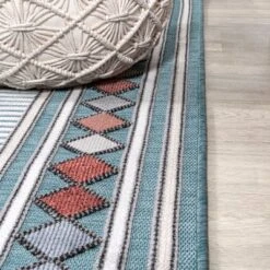 JONATHAN Y Sebastian High-Low Modern Diamond Border Classic Indoor/Outdoor Area Rug 17 JONATHAN Y Sebastian High-Low Modern Diamond Border Classic Indoor/Outdoor Area Rug -Garden Furniture Discounts GUEST e1086403 3b36 4780 82e3 883ce01e6fc1