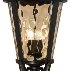 John Timberland Casa Marseille Vintage Rustic Outdoor Hanging Light Veranda Bronze 30" Champagne Hammered Glass Damp Rated For Post Exterior Barn -Garden Furniture Discounts GUEST e30c3a7e c7ba 42d9 a3d7 add567750754