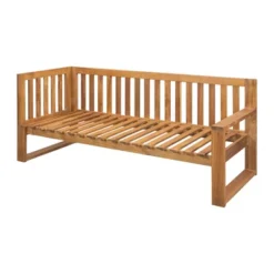 3pc Outdoor Acacia Wood Sectional Conversation Set With Cushions - Gray - GODEER -Garden Furniture Discounts GUEST e31c87c0 48f9 48b0 a2bd ea6f3b171998