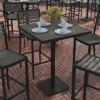 Flash Furniture Lark Commercial Grade 32" Square Outdoor Bar Height Table With Poly Resin Slats