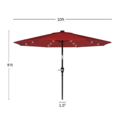Nature Spring Patio Umbrella With LED Lights - 10' X 8', Red 8 Nature Spring Patio Umbrella With LED Lights - 10' X 8', Red -Garden Furniture Discounts GUEST e3827785 9c04 424f a70f 44e260cb5ab7