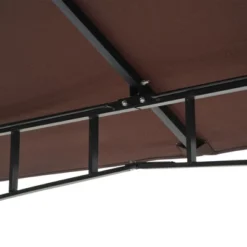 Outsunny 116.25" X 116.25" Outdoor Patio Gazebo Canopy Tent With Mesh Sidewalls, 2-Tier Canopy For Backyard, Coffee -Garden Furniture Discounts GUEST e3de0bd2 e791 4821 b4a7 3ccfb45aa5d3