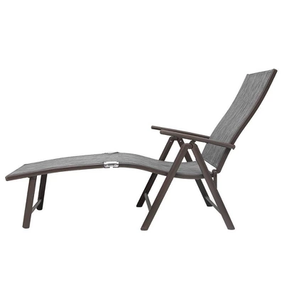 3pc Outdoor Set With Aluminum Adjustable Chaise Lounge & Table Set - Black/Gray - Crestlive Products 6 3pc Outdoor Set With Aluminum Adjustable Chaise Lounge & Table Set - Black/Gray - Crestlive Products - Image 4