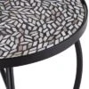 Teal Island Designs Modern Black Round Outdoor Accent Side Tables 14" Wide Set Of 2 Free-Form Mosaic Tabletop Front Porch Patio Home House -Garden Furniture Discounts GUEST e5bcb8f4 1e11 4316 a43a dfc09d77cfbc