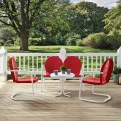 Griffith 4pc Outdoor Conversation Set - Bright Red - Crosley 13 Griffith 4pc Outdoor Conversation Set - Bright Red - Crosley -Garden Furniture Discounts GUEST e73c3939 bc79 4e73 8e93 5177afb0fd5d