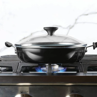 Farberware Reliance Pro 12" Nonstick Ceramic Covered Skillet With Helper Handle Black/Gray 5 Farberware Reliance Pro 12" Nonstick Ceramic Covered Skillet With Helper Handle Black/Gray - Image 3