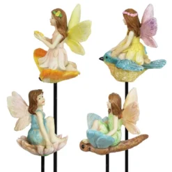 12.8" Resin Set Of Fairy Pot Stakes Gray - Exhart -Garden Furniture Discounts GUEST e8272eb8 0c6f 4326 aea0 96b730f36ed4