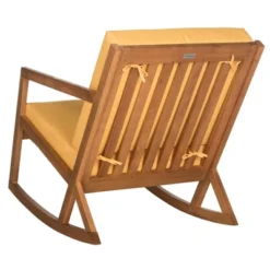 Vernon Rocking Chair Natural/Yellow - Safavieh -Garden Furniture Discounts GUEST ebadf051 18b5 437c b4f9 8c5f5a04a9b4