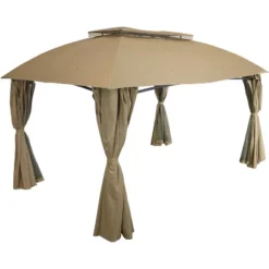 Sunnydaze Decor Sunnydaze Soft Top Rectangle Patio Gazebo With Screens And Privacy Walls For Backyard, Garden Or Deck - 10' X 13' -Garden Furniture Discounts GUEST ebf09285 b2c3 4345 91dd 859220a23484