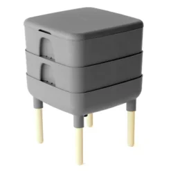 FCMP Outdoor The Essential Living Worm Composter 6 Gallon Resin Composting Bin System Indoor Modern Compost Storage W/2 Trays For Garden & Home -Garden Furniture Discounts GUEST ec033399 7390 4bc3 bdfb b25f51868082