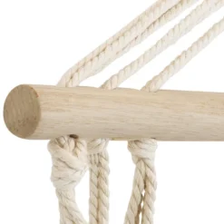 Sunnydaze Decor Sunnydaze Outdoor Hanging Polycotton Hammock Chair With Armrests And Hardwood Spreader Bar - 300 Lb Weight Capacity - Storm -Garden Furniture Discounts GUEST ec72aab9 8bd3 4f81 b56d 084becdc6811 1