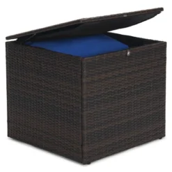 6pc Wicker Outdoor Conversation Set Royal Blue/Dark Brown - EDYO LIVING -Garden Furniture Discounts GUEST eca527e7 ed6b 405c b8ac 03b9f70b3b5a