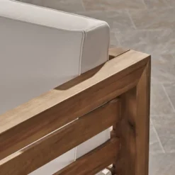 Oana 6pc Acacia Wood Sofa Chat Set Teak/Beige - Christopher Knight Home -Garden Furniture Discounts GUEST ee4eeb00 36c8 4a92 96e0 e26e392b4870