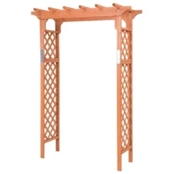 Costway Arbor Over 7FT High Wooden Garden Arch Trellis Pergola Outdoor Patio Plant -Garden Furniture Discounts GUEST f11177da d0f1 4640 b350 d9596fb97f2e