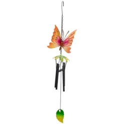 Northlight 19" Orange Metal Butterfly Outdoor Garden Windchime -Garden Furniture Discounts GUEST f2413eb0 0be9 48eb a522 f8bc7b8eec91