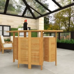 Patio Bar Table Teak - Olivia & May -Garden Furniture Discounts GUEST f3187992 07f1 4e24 a5a0 f53ead709684