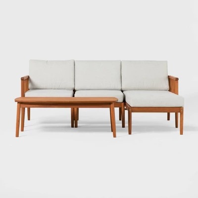 Saracina Home 4pc Modern Boho Eucalyptus Spindle Outdoor Sectional Set 11 Saracina Home 4pc Modern Boho Eucalyptus Spindle Outdoor Sectional Set - Image 9