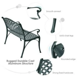 Costway 40'' Outdoor Antique Garden Bench Aluminum Frame Seats Chair Patio Garden Furni 15 Costway 40'' Outdoor Antique Garden Bench Aluminum Frame Seats Chair Patio Garden Furni -Garden Furniture Discounts GUEST f4a192c3 d709 4b7b 8637 fa7c3c81f7d0