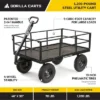 Gorilla Cart GOR1200-COM 9 Cubic Feet 1200 Pound Capacity Heavy Duty Durable Steel Utility Wagon Cart W/ 2 In 1 Towing Handle & Removable Sides, Black -Garden Furniture Discounts GUEST f537884e 324c 4cb0 b08a e62cd73c5677