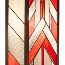 16.25" 1-Light Mission Style Rectangular Outdoor Stained Glass Wall Sconce Red - River Of Goods -Garden Furniture Discounts GUEST f69bd165 6c83 42e2 9930 e740b86ff8f3
