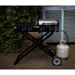 Razor Griddle Portable 4-Burner 40,000 BTU Gas Grill & Griddle Combo With 16" X 16" Cooking Surface Area, Foldable Cart & Steel Lid, Black -Garden Furniture Discounts GUEST f6b3fc5e 2b15 4693 b71c f4b8473f0b9c