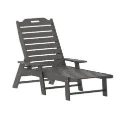 Merrick Lane Gaylord Adjustable Adirondack Lounger With Cup Holder- All-Weather Indoor/Outdoor HDPE Lounge Chair -Garden Furniture Discounts GUEST f73a2acf a837 40cc 9e27 2ddce89a7bcd