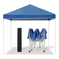 Z-Shade 10 X 10 Foot Everest Instant Outdoor Canopy Camping Patio Shelter, Blue, & Z-Shade 10 Ft Angled Leg Canopy Tent Taffeta Attachment, Blue -Garden Furniture Discounts GUEST f8495d0b 127d 4aee 9141 2c89cc8e75c1