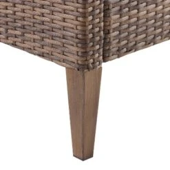 Capella 2pk Outdoor Wicker Ottomans - Cream/Brown - Crosley -Garden Furniture Discounts GUEST f9015f15 217c 44e0 aca5 44bde0fba2d9