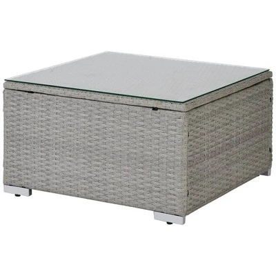 7pc Wicker Patio Conversation Set With Pillows & Cushion - Gray/Blue - GODEER 13 7pc Wicker Patio Conversation Set With Pillows & Cushion - Gray/Blue - GODEER - Image 11