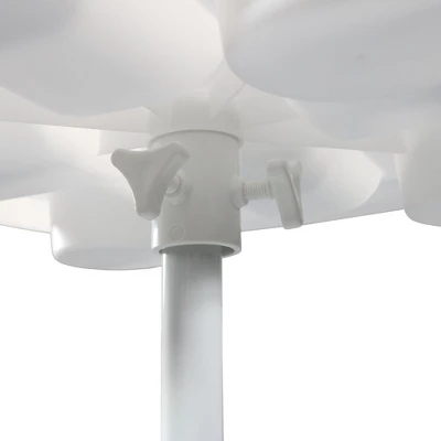 Sunnydaze Decor Sunnydaze Outdoor Drink And Snack Table With Tray Slots And 4 Cup Holders For Beach Umbrella Poles - White 6 Sunnydaze Decor Sunnydaze Outdoor Drink And Snack Table With Tray Slots And 4 Cup Holders For Beach Umbrella Poles - White - Image 4