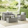 3pc Bradenton Outdoor Steel Conversation Set Gray - Crosley -Garden Furniture Discounts GUEST fdd0eeb7 1358 4708 b93d 30d9f9f3c134